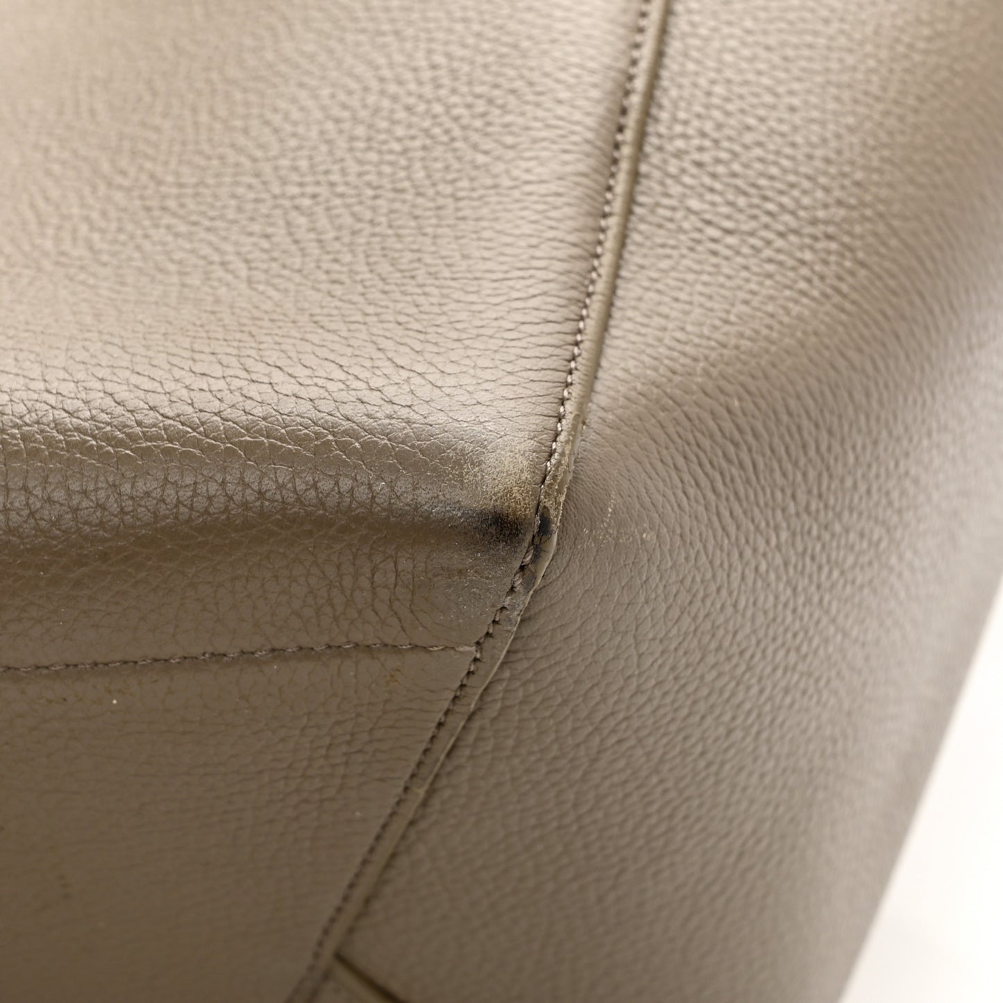 Soft Grained Calfskin Sangle Bucket Bag Taupe
