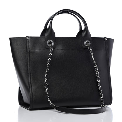 Chanel Caviar Small Studded Deauville Tote Black 3 of 9