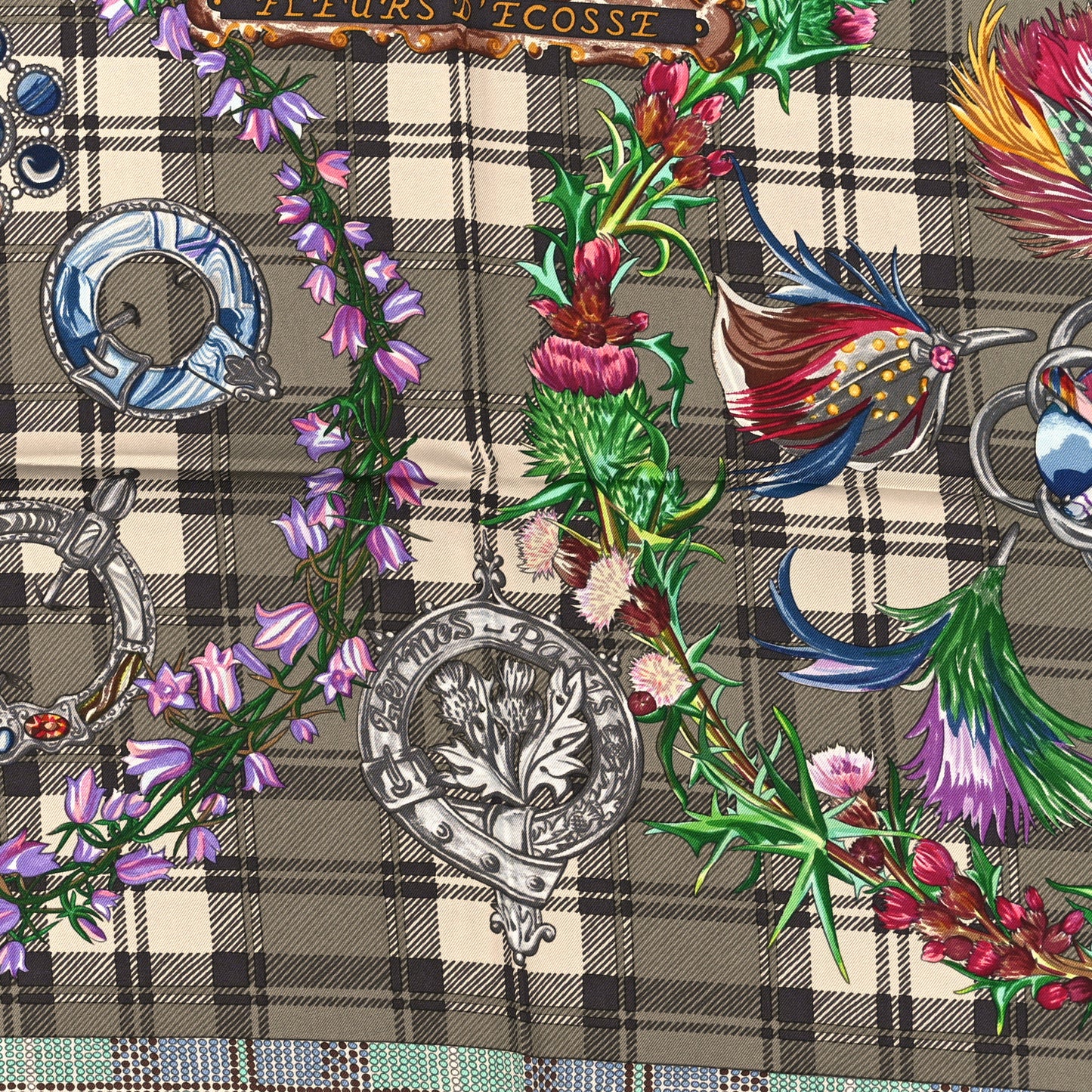Silk Fleurs D Ecosse Scarf 90