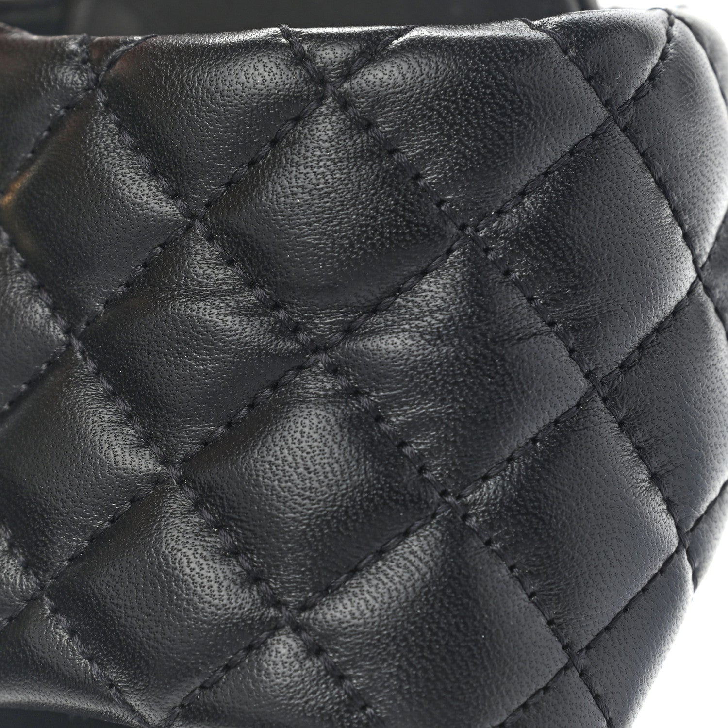 Chanel Lambskin Quilted Textured CC Mules 40 Black 9 of 9