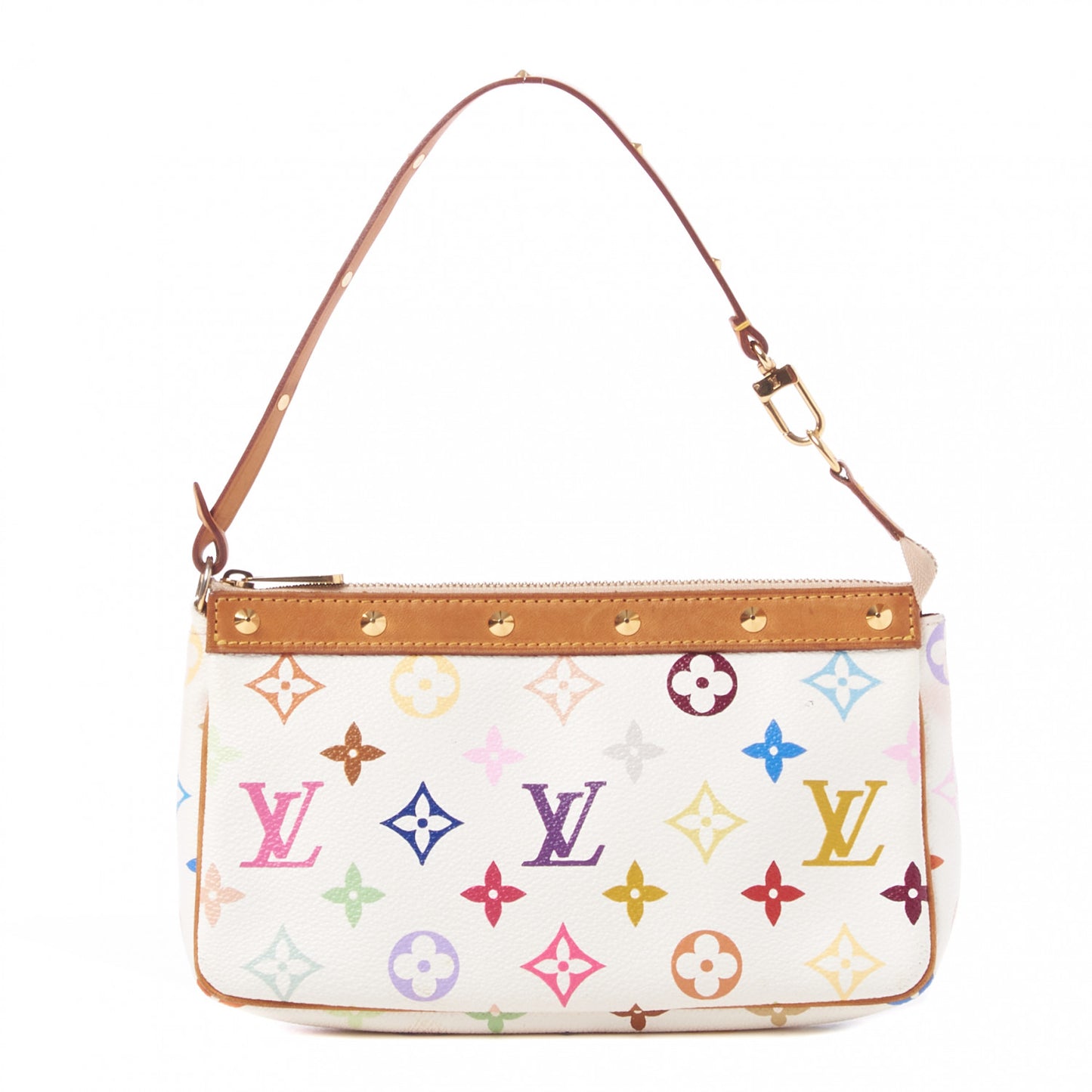 Monogram Multicolor Pochette Accessories White