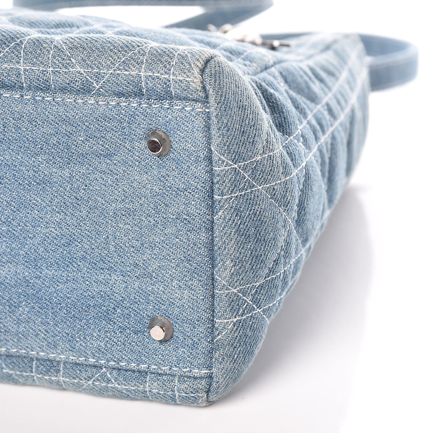 Christian Dior Denim Cannage Medium Lady Dior Light Blue 10 of 10