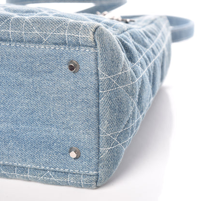 Christian Dior Denim Cannage Medium Lady Dior Light Blue 10 of 10