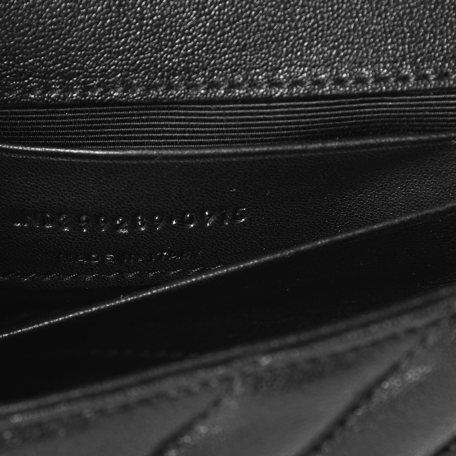 Saint Laurent Sheepskin Matelasse Chevron Monogram Classic Baby Chain Bag Black 8 of 8