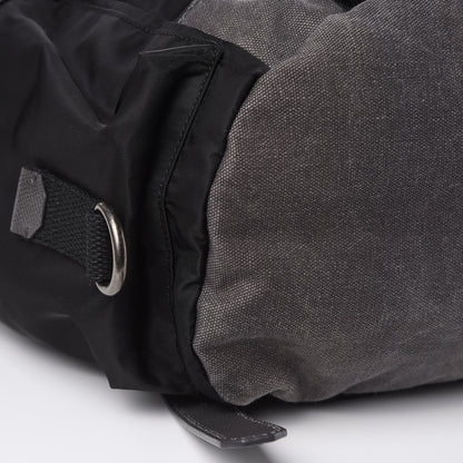 Dolce & Gabbana Nylon Cotton Canvas Dauphine Zaino Backpack Nero Anthracite 8 of 10