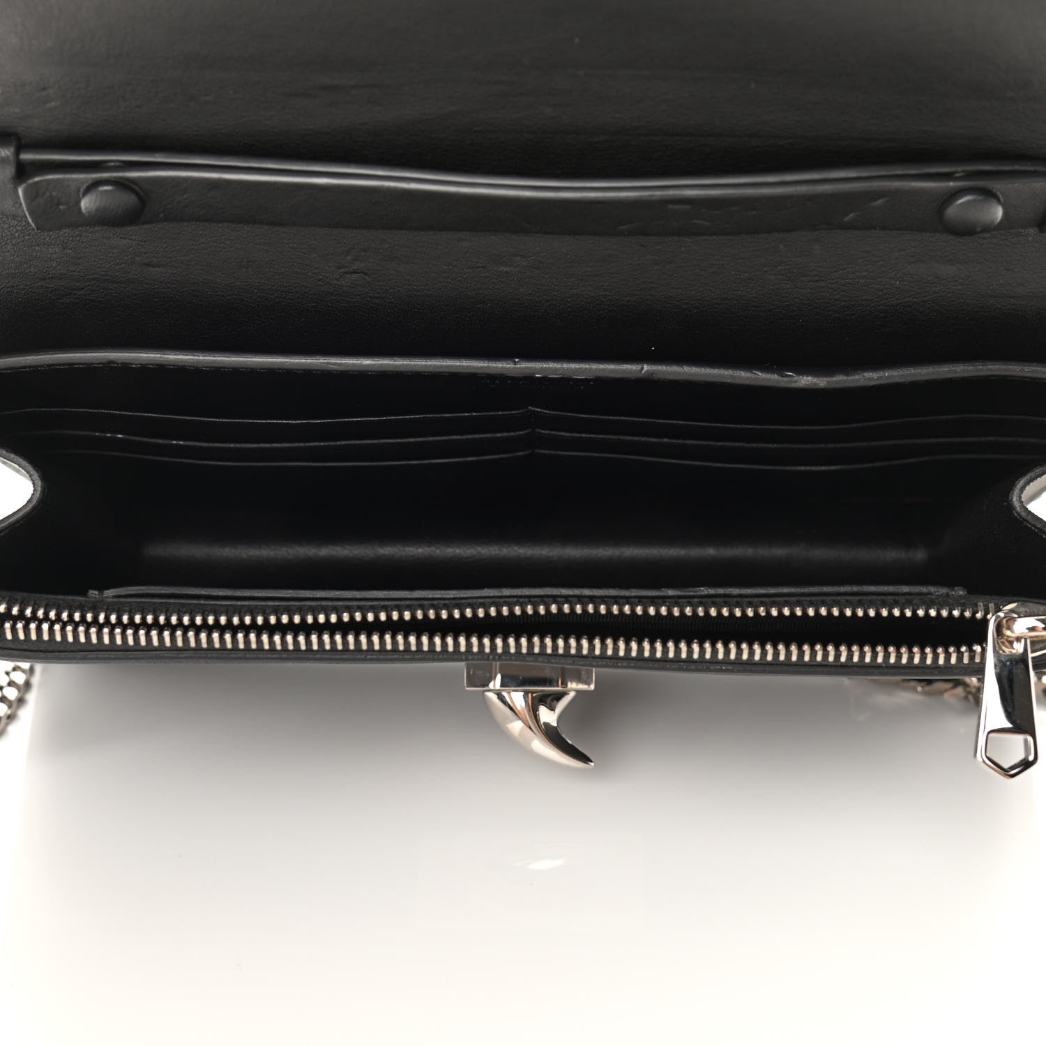 Givenchy Calfskin Shark Lock Chain Wallet Black 5 of 10