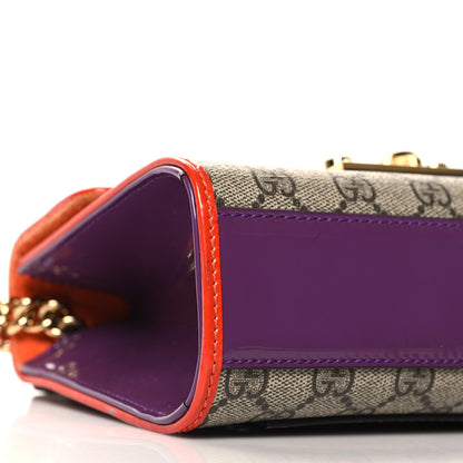 Gucci GG Supreme Monogram Patent Small Padlock Shoulder Bag Multicolor 9 of 12
