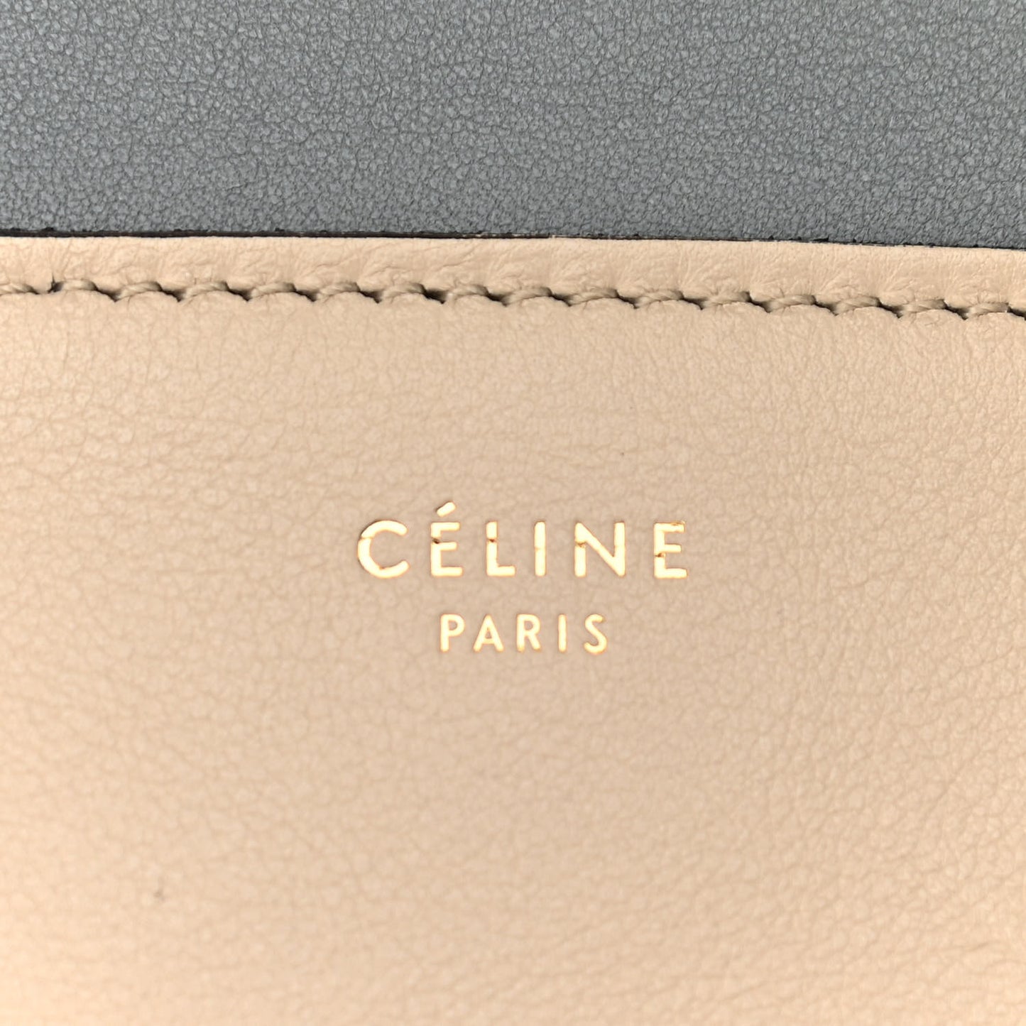 Shiny Smooth Calfskin Medium Frame Shoulder Bag Grege Storm