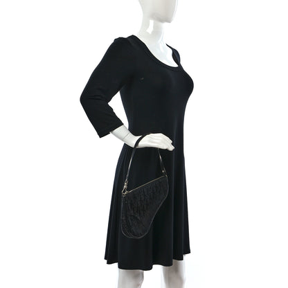 Christian Dior Oblique Monogram Mini Saddle Pochette Black 2 of 18