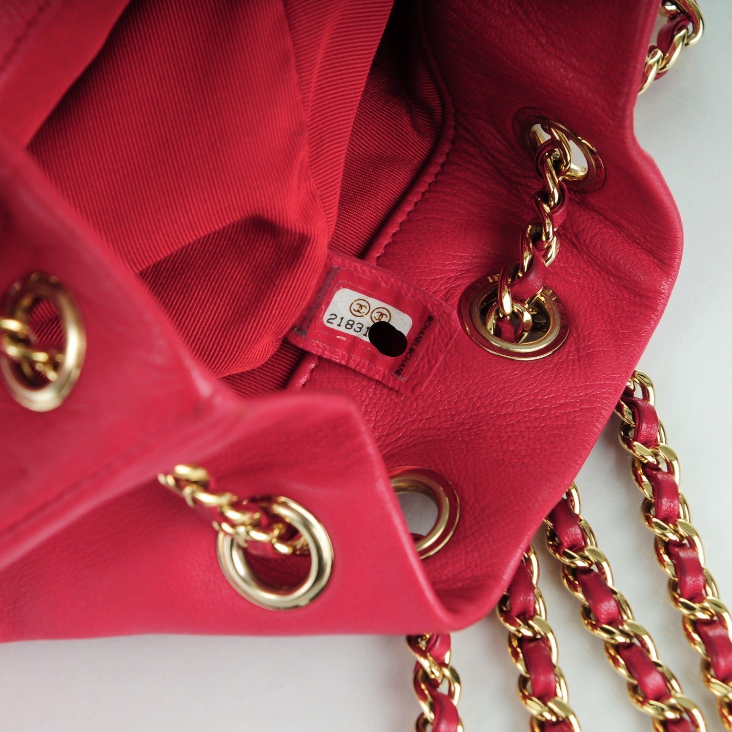 Chanel Lambskin Quilted Small in Seoul Backpack Dark Pink 9 of 9