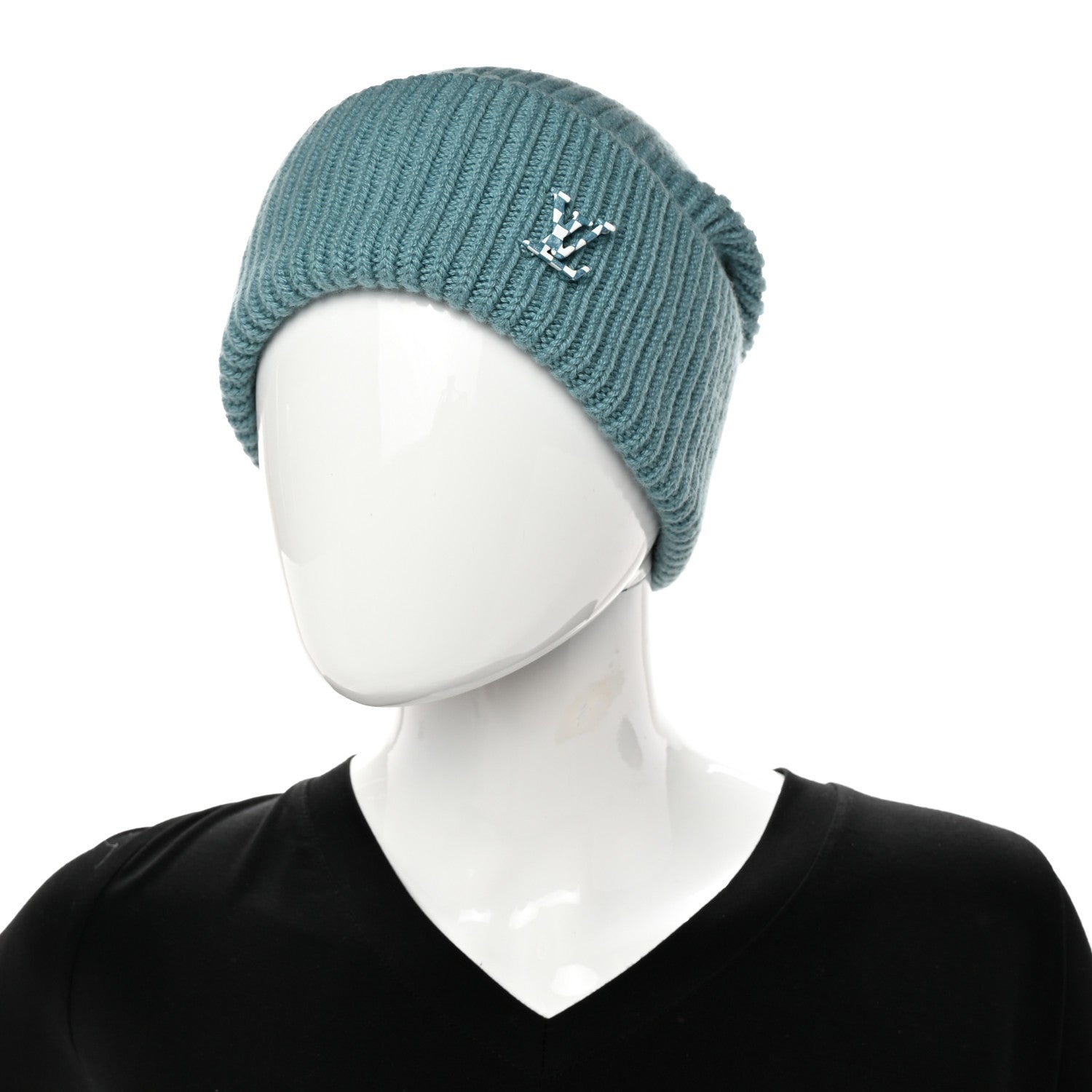 Louis Vuitton Cashmere LV Ahead Bonnet Beanie Teal 2 of 5