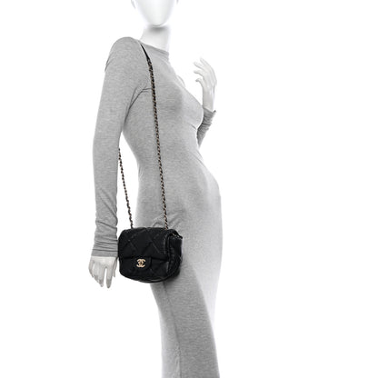 Chanel Calfskin Quilted Mini Square Bubbly Flap Black 2 of 10