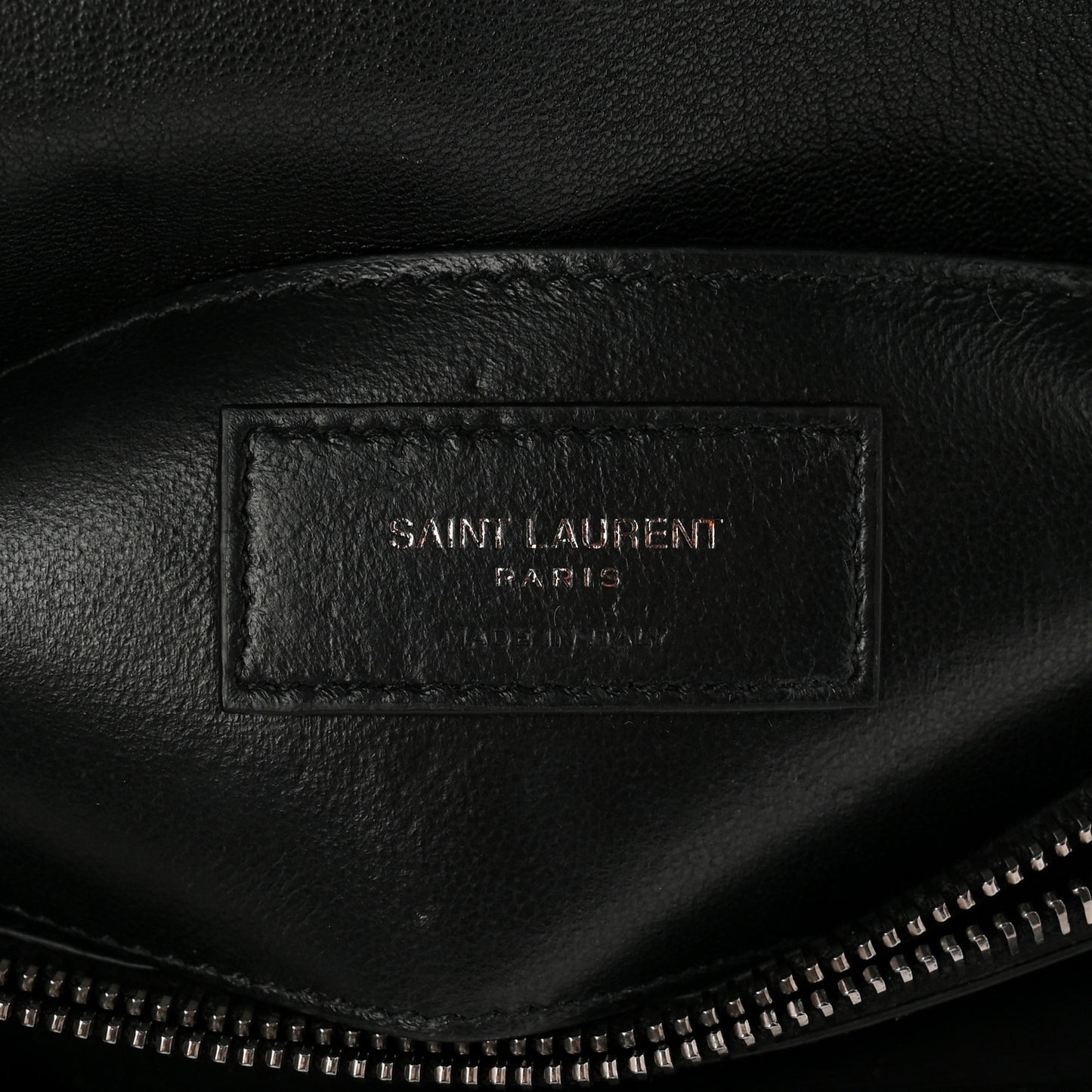 Sheepskin Matelasse Chevron Monogram Medium College Bag Black