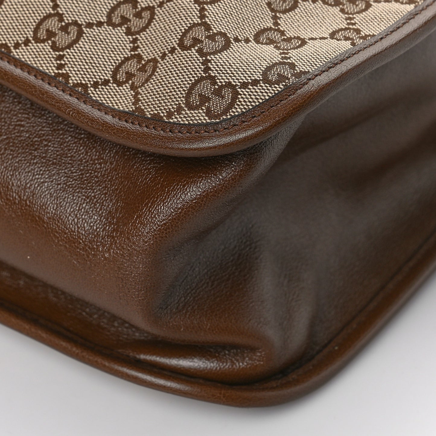 Monogram Horsebit 1955 Tote Bag Beige Brown Sugar