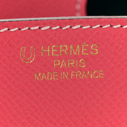 Hermes Epsom Horseshoe Birkin 35 Rose Azalee Malachite 6 of 11