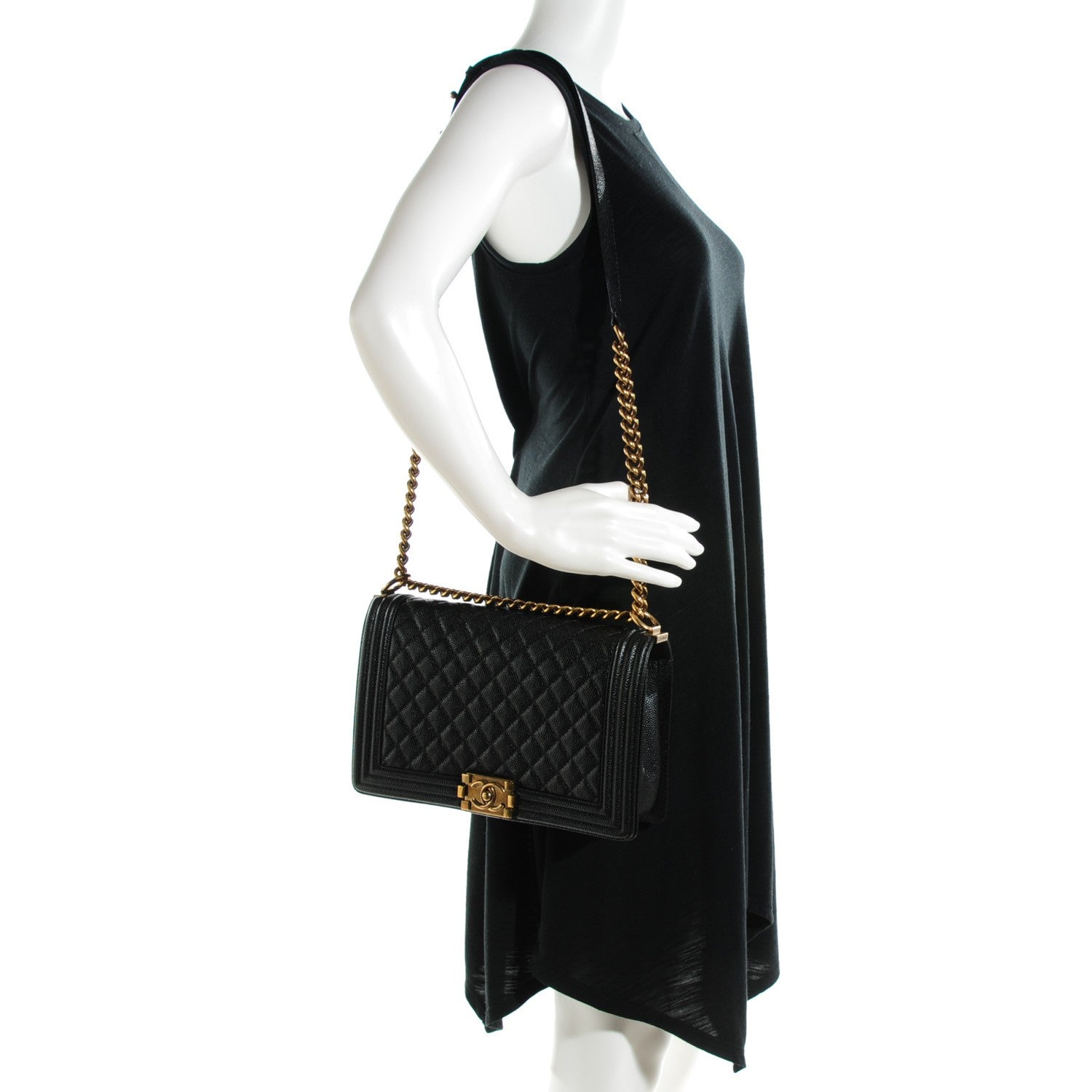 Chanel Caviar Quilted New Medium Boy Flap Black 2 of 9