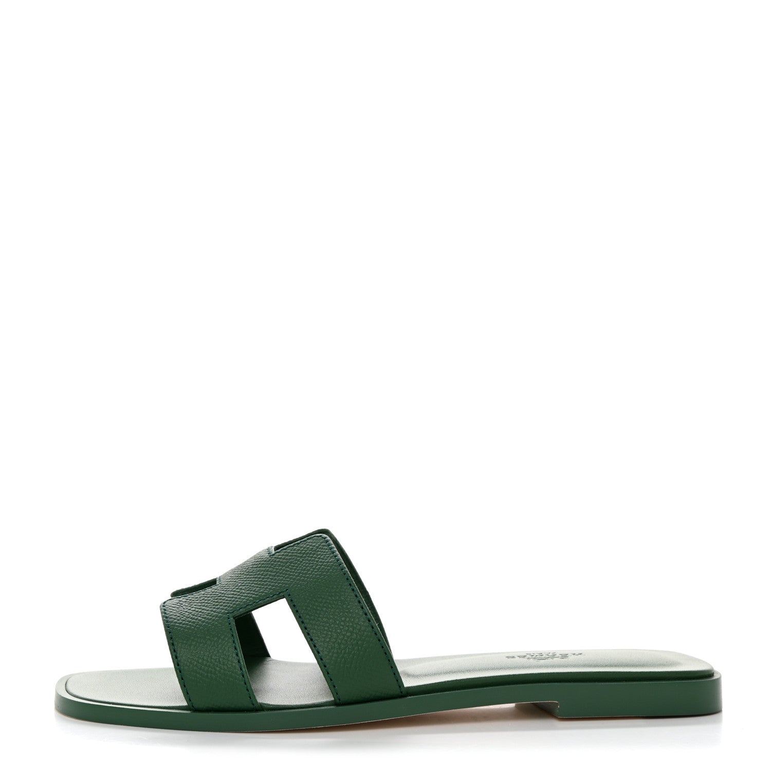 Hermes Epsom Oran Sandals Vert Lierre 37 1 of 9