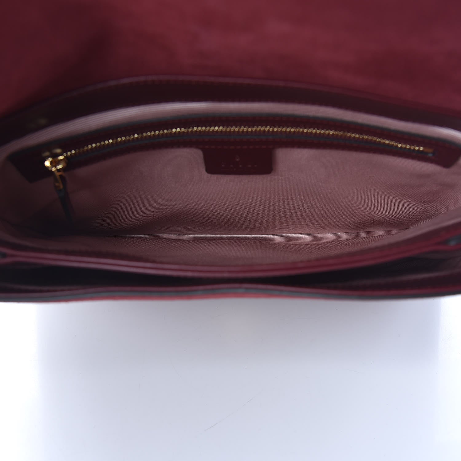 Gucci Suede Medium Arli Flap Shoulder Bag Vintage Bordeaux 5 of 10
