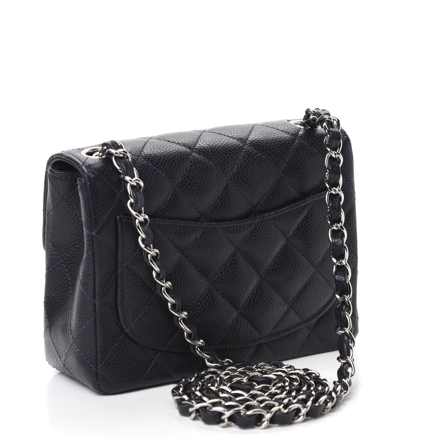 Chanel Caviar Quilted Mini Square Flap Navy 3 of 11