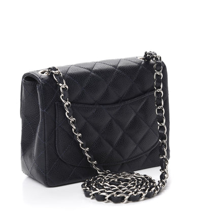 Chanel Caviar Quilted Mini Square Flap Navy 3 of 11