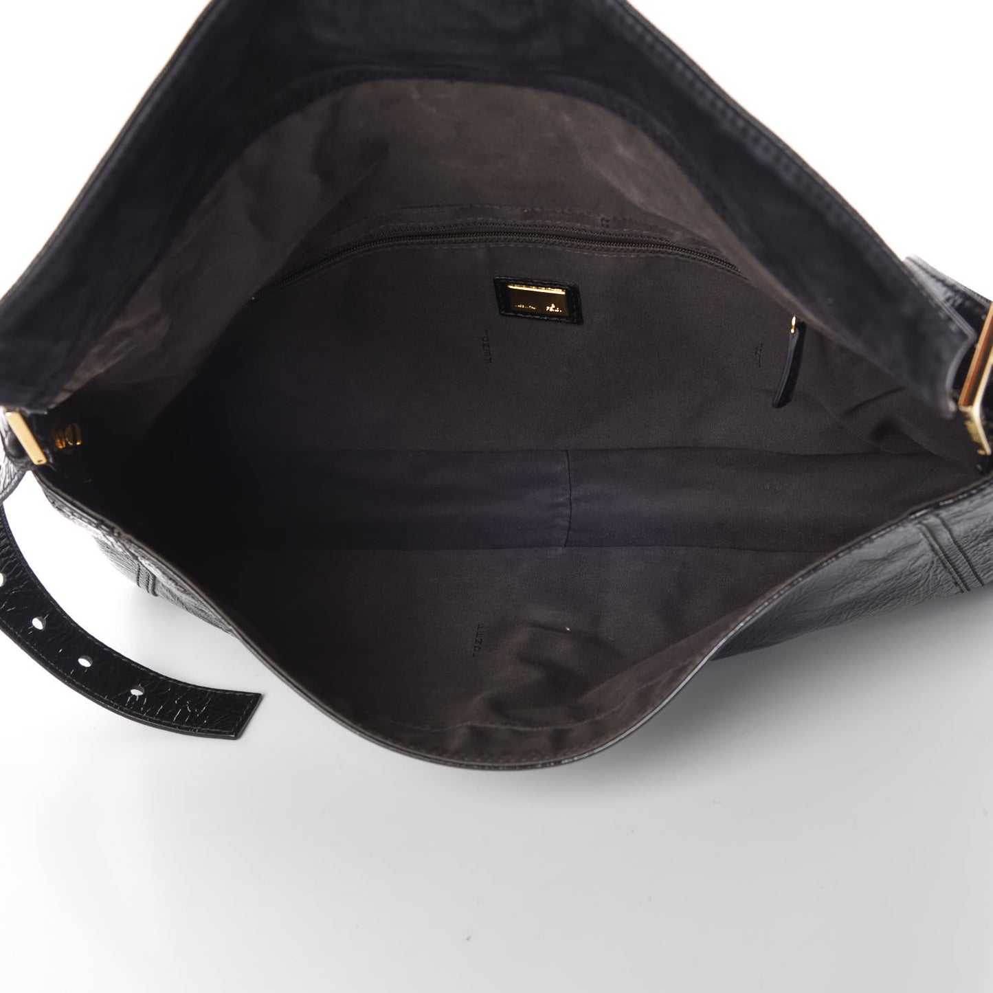 Vitello Naplak Large Convertible Baguette Black