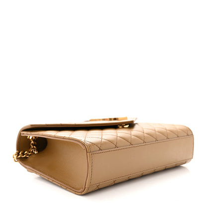 Saint Laurent Grain De Poudre Textured Mixed Matelasse Triquilt Medium Monogram Satchel Old Oil 4 of 9