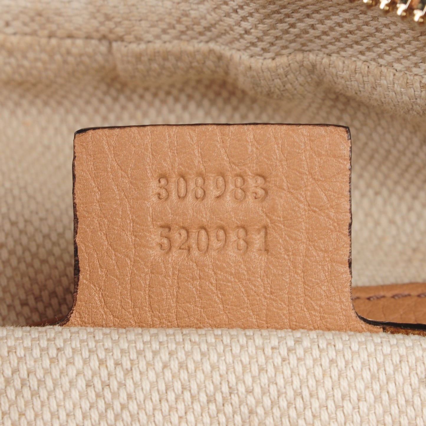 Pebbled Calfskin Small Soho Bowler Camelia