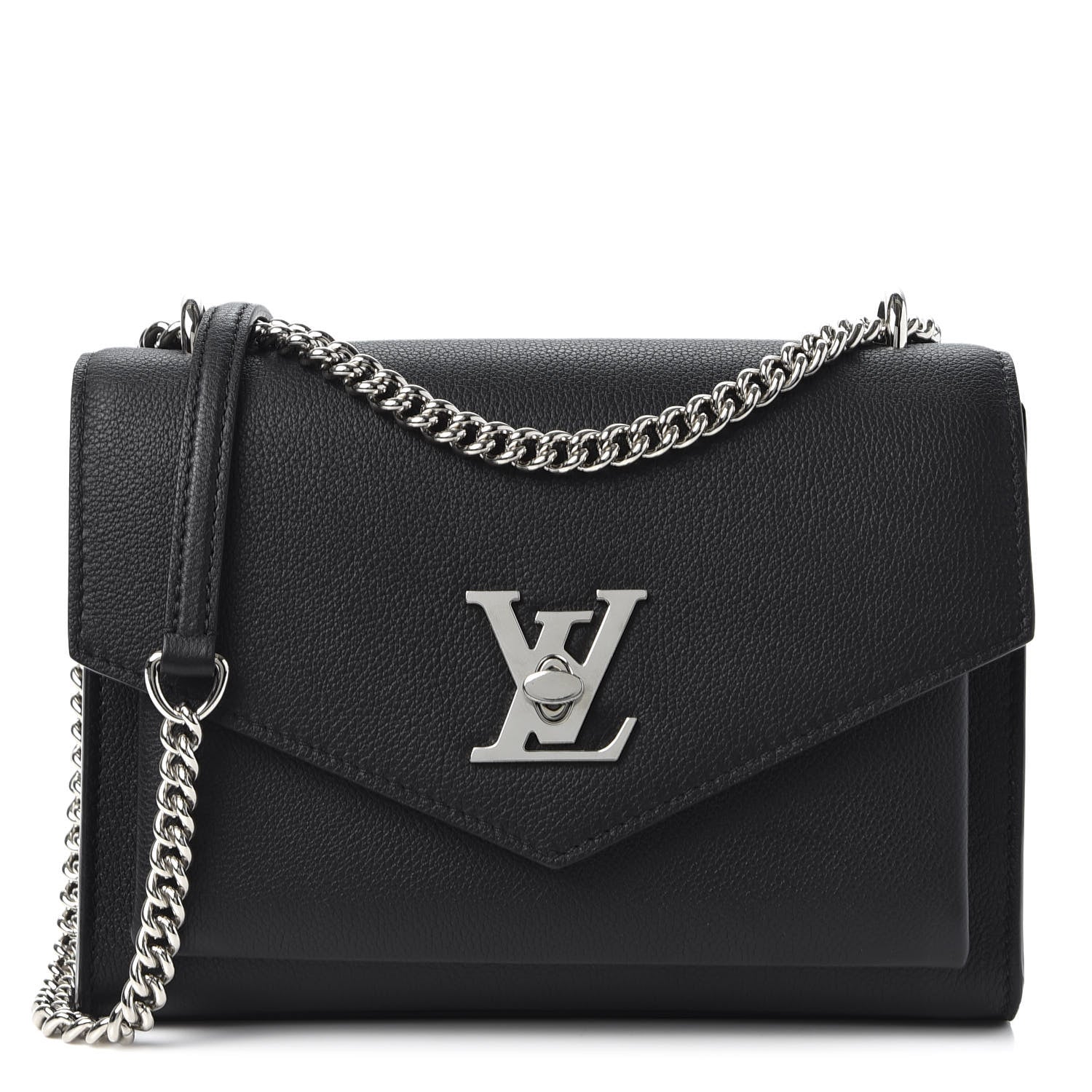 Louis Vuitton Soft Calfskin My Lockme Chain Bag BB Black 1 of 9
