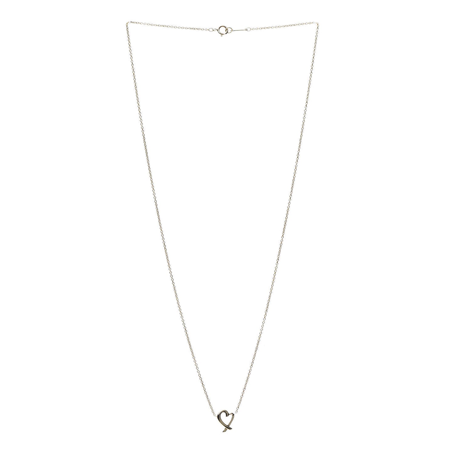 18K Yellow Gold Mini Paloma Picasso Loving Heart Pendant Necklace