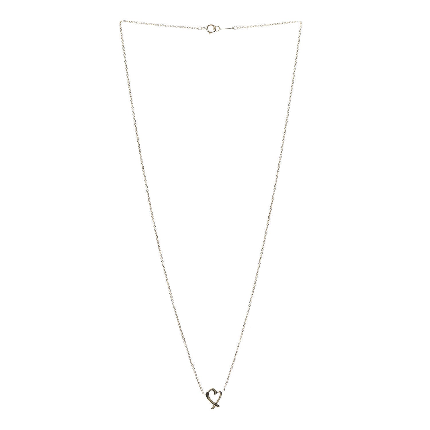 Tiffany 18K Yellow Gold Mini Paloma Picasso Loving Heart Pendant Necklace 3 of 4