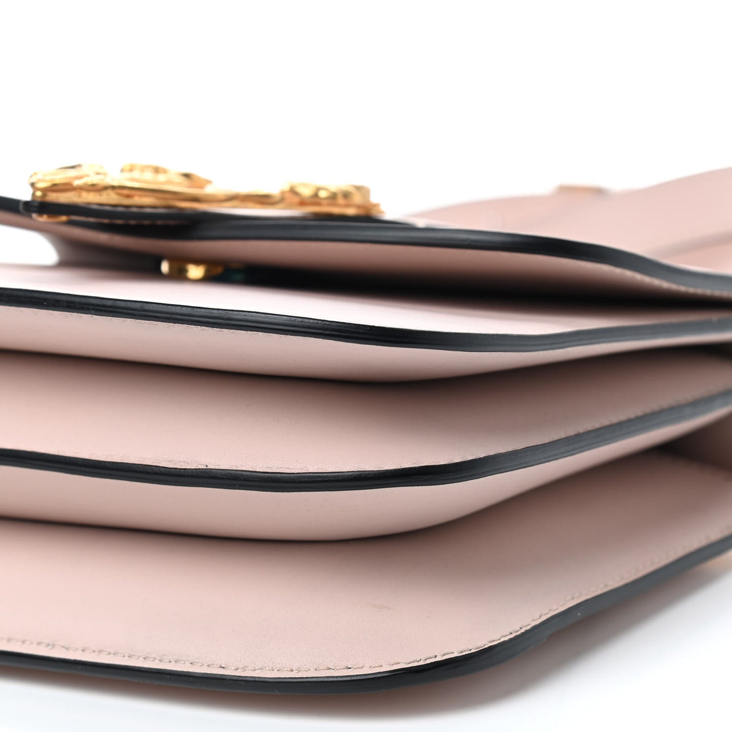 Vitello Barocco Virtus Top Handle Shoulder Bag Pink