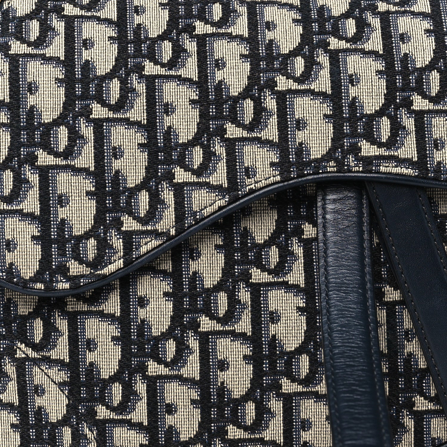 Christian Dior Oblique Saddle Bag Blue 8 of 10