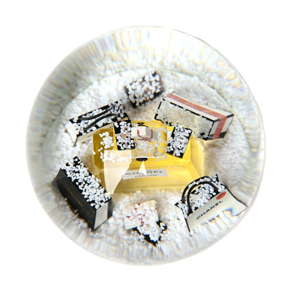 Chanel Glass N°5 Perfume Bottle Snow Globe Gold 6 of 9