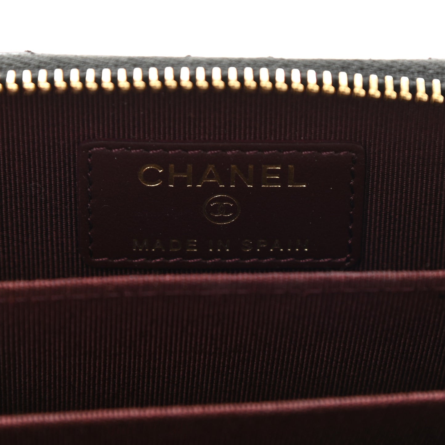 Caviar Quilted Zip Coin Purse Black