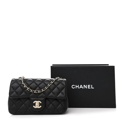 Chanel Lambskin Quilted Enamel Mini Rectangular Pearl Crush Flap Black 11 of 11