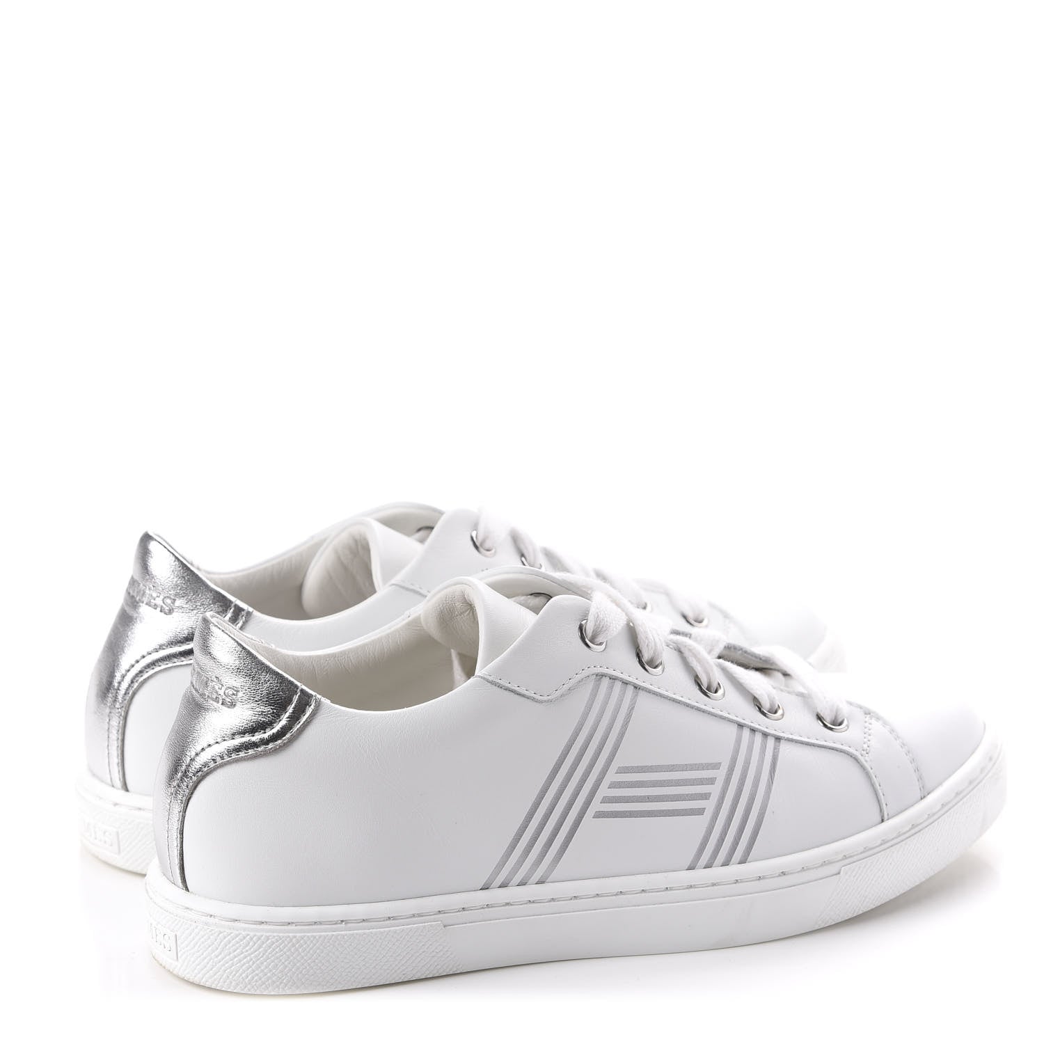 Hermes Nappa Womens Avantage Sneakers 36 White Argent 4 of 12