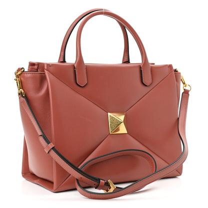 Valentino Garavani Nappa Medium One Stud Handbag Gingerbread 3 of 9