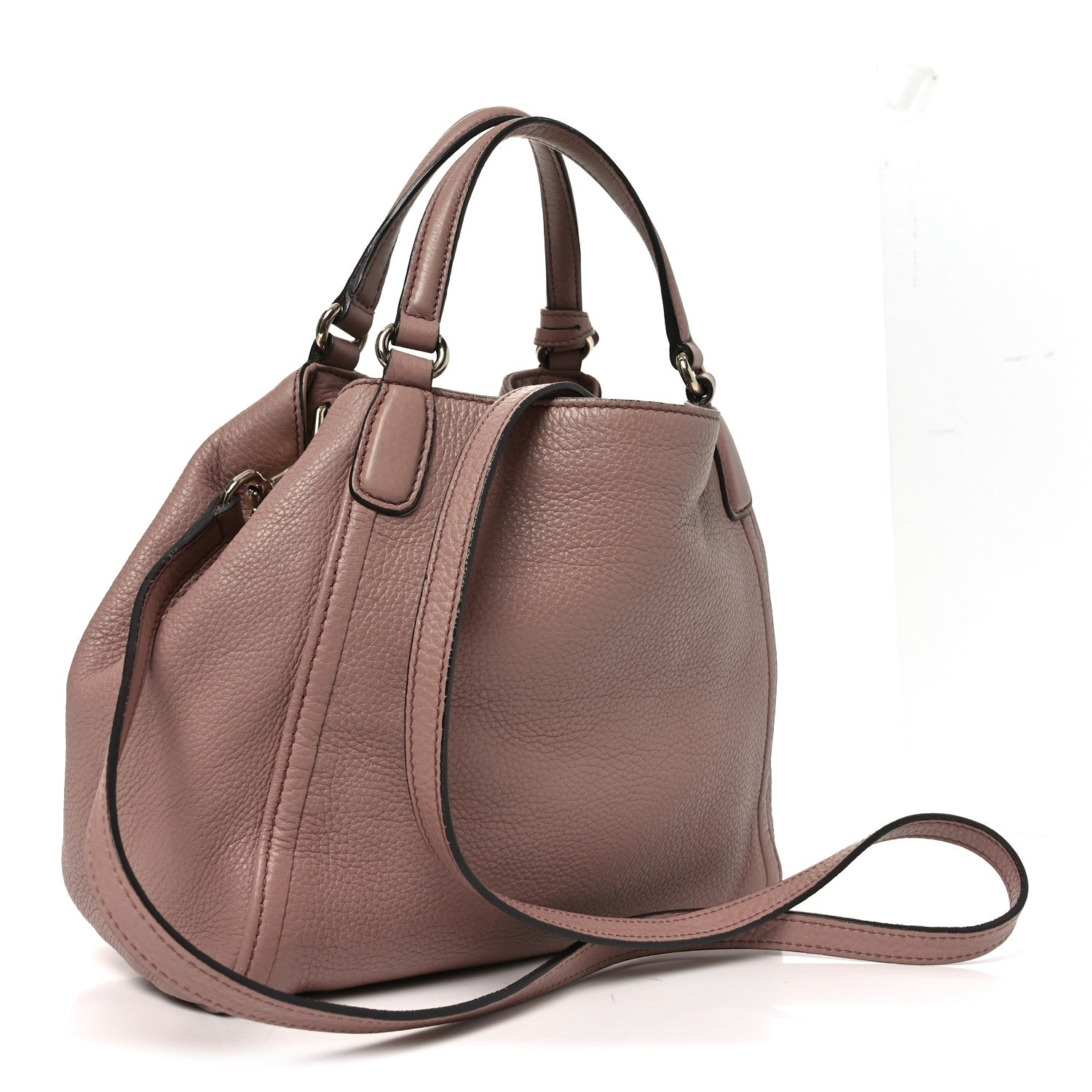 Gucci Pebbled Calfskin Small Soho Shoulder Bag Light Pink 3 of 12