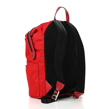 Fendi Nylon Vitello Backpack Red 3 of 16