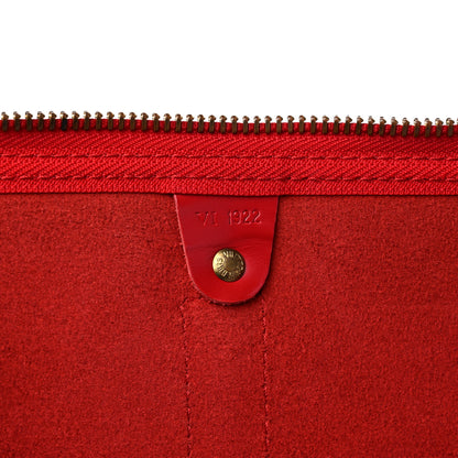 Louis Vuitton Epi Keepall 55 Castillan Red 6 of 16