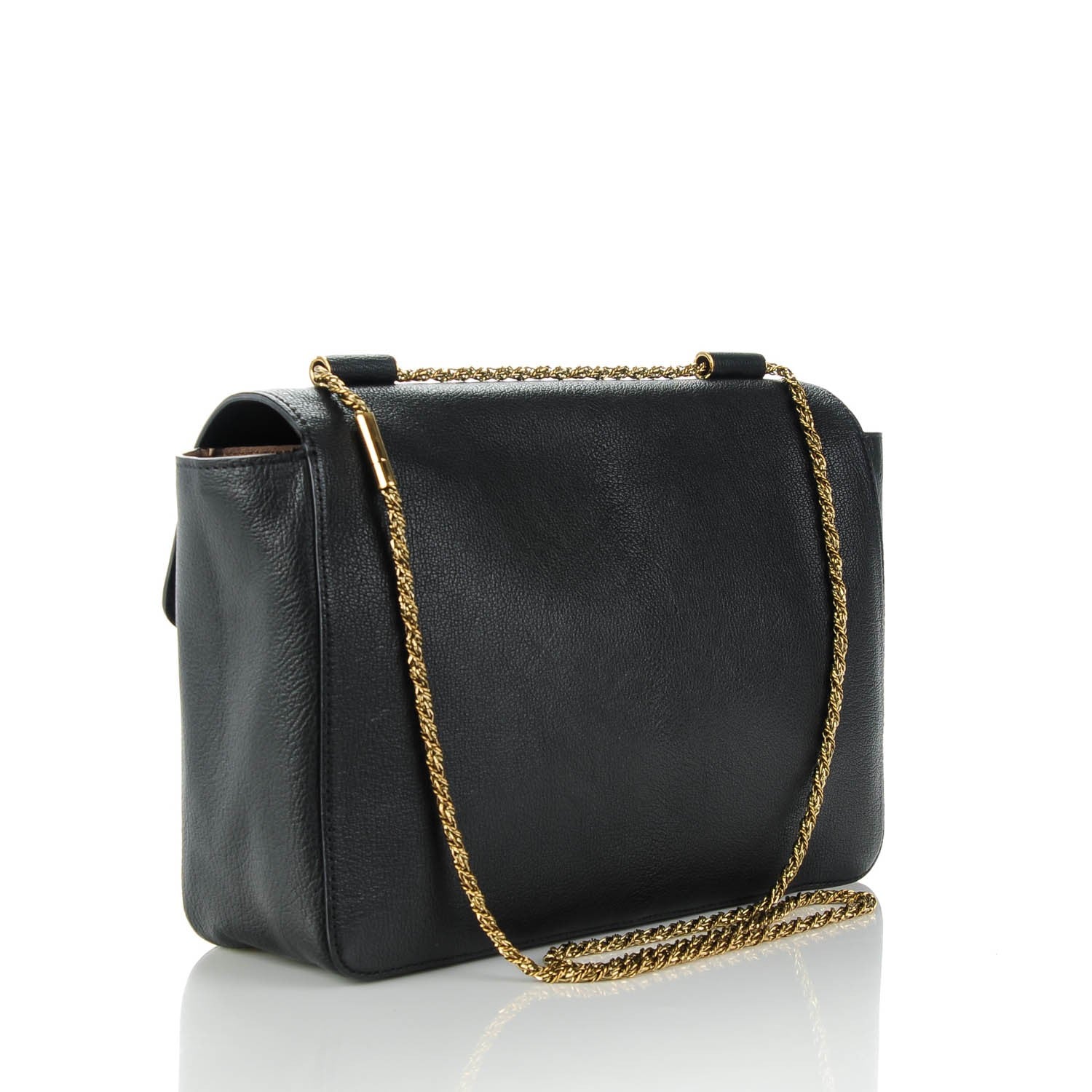 Chloe Goatskin Large Elsie Shoulder Bag Black 3 of 8