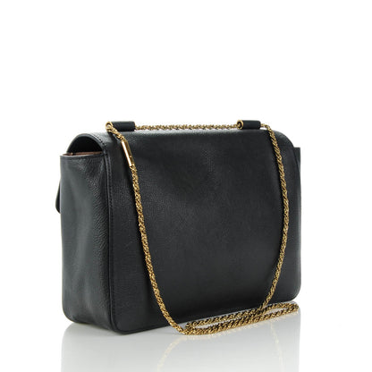 Chloe Goatskin Large Elsie Shoulder Bag Black 3 of 8