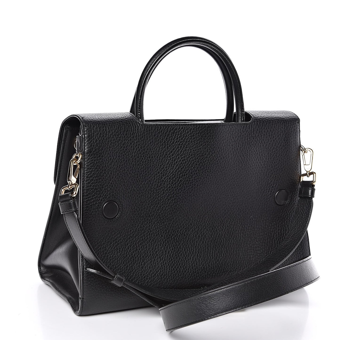 Grained Calfskin Medium Diorever Flap Black