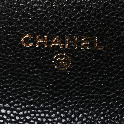 Chanel Caviar Quilted Flap Card Holder On Chain Black 6 of 11