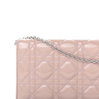 Christian Dior Patent Cannage Lady Dior Convertible Clutch Rose Clair 8 of 8