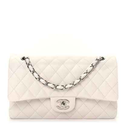 Chanel Caviar Quilted Medium Double Flap White 1 of 10