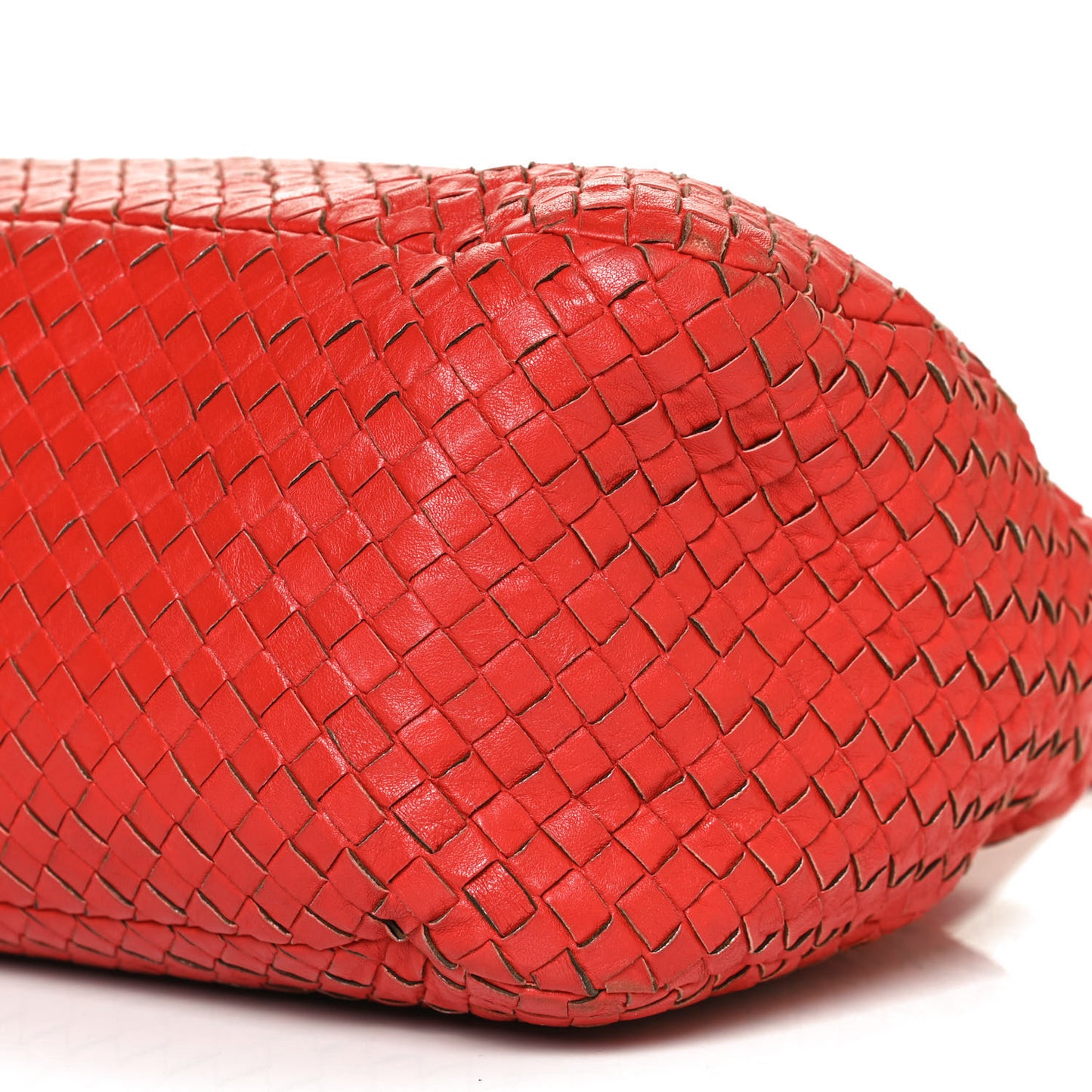 Nappa Intrecciato Shoulder Bag Red