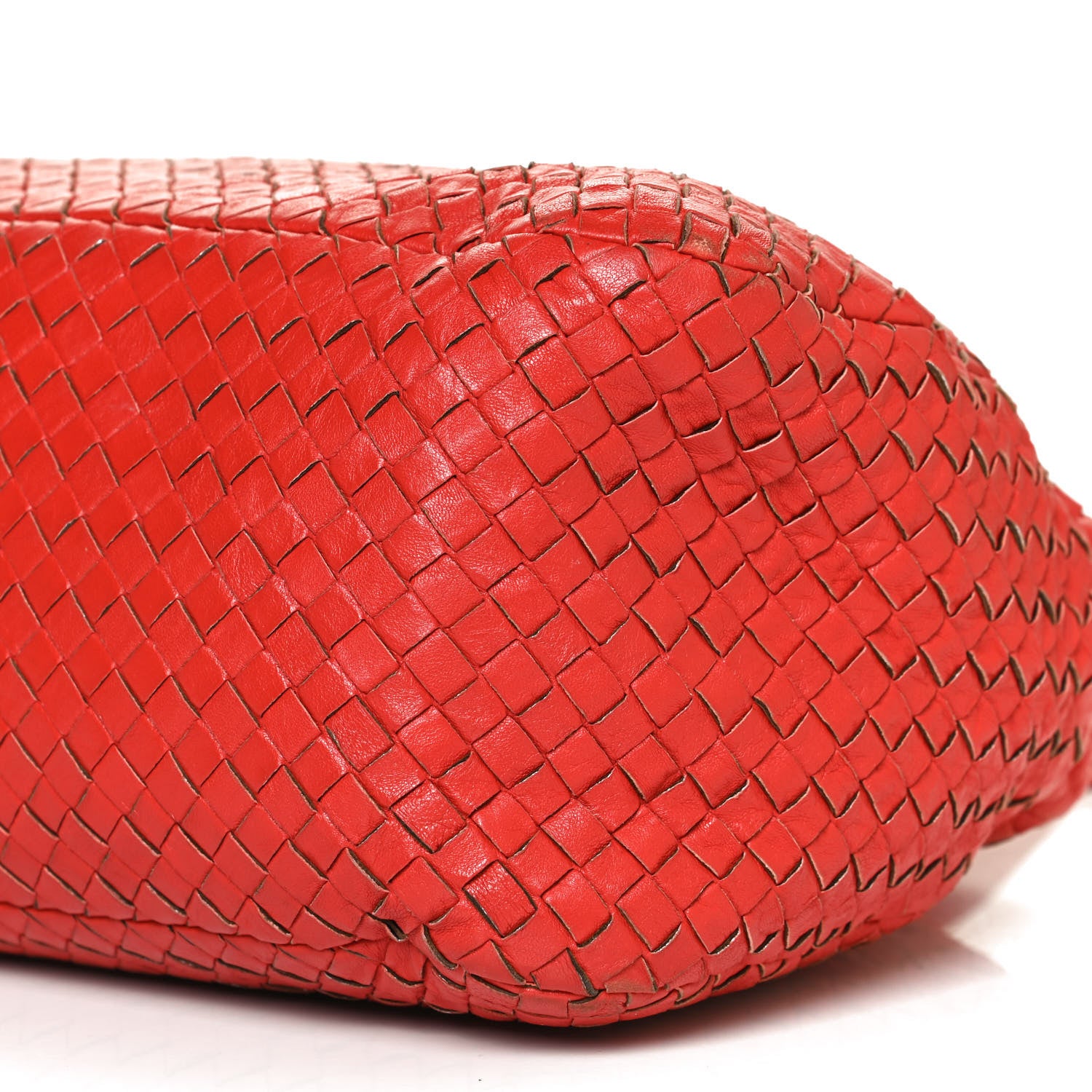 Bottega Veneta Nappa Intrecciato Shoulder Bag Red 10 of 12