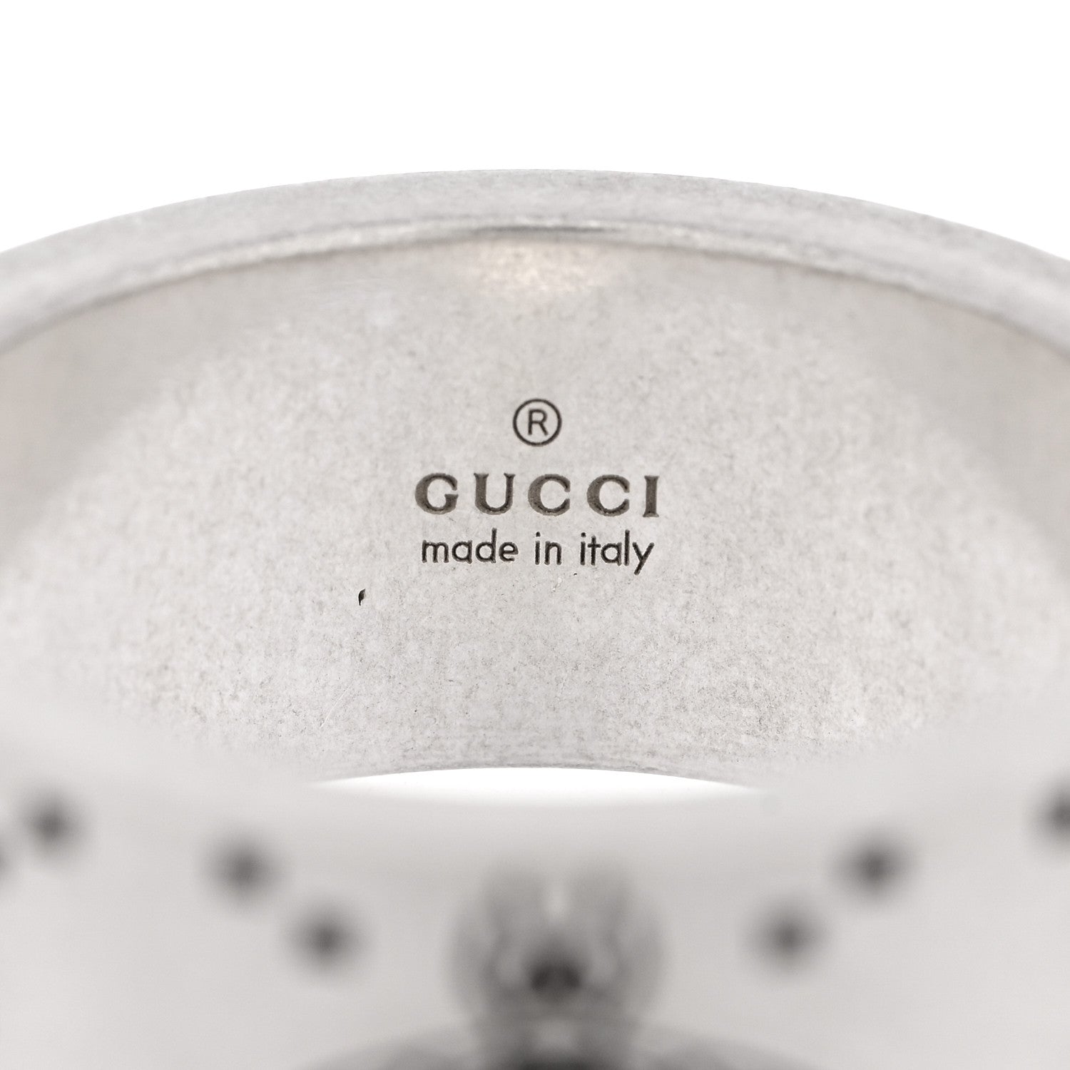 Gucci Sterling Silver GG Bee Band Ring 58 8.25 4 of 6