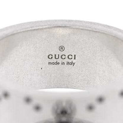 Gucci Sterling Silver GG Bee Band Ring 58 8.25 4 of 6